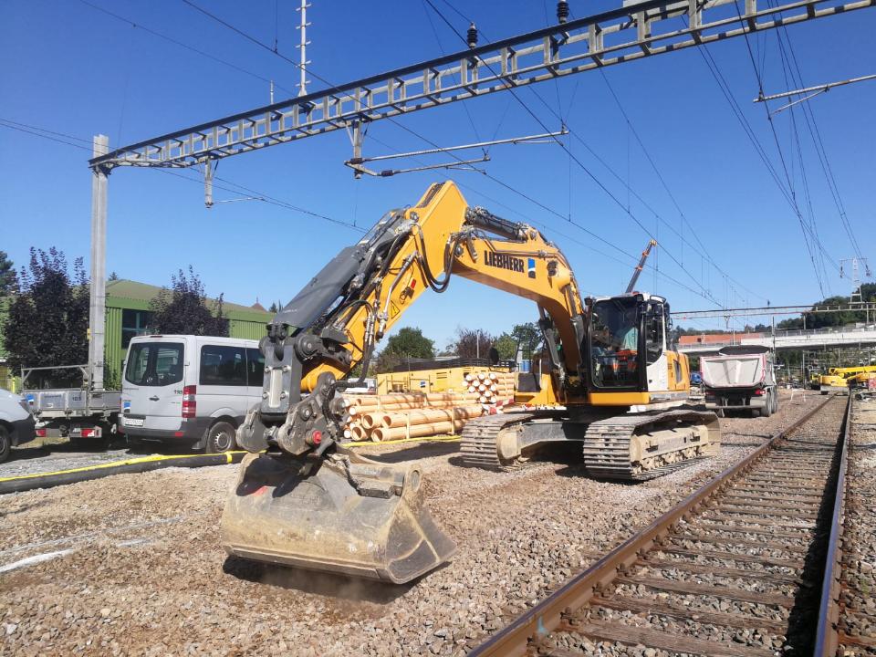 Le chantier des CFF entre Lausanne et Puidoux-Chexbres va bon train